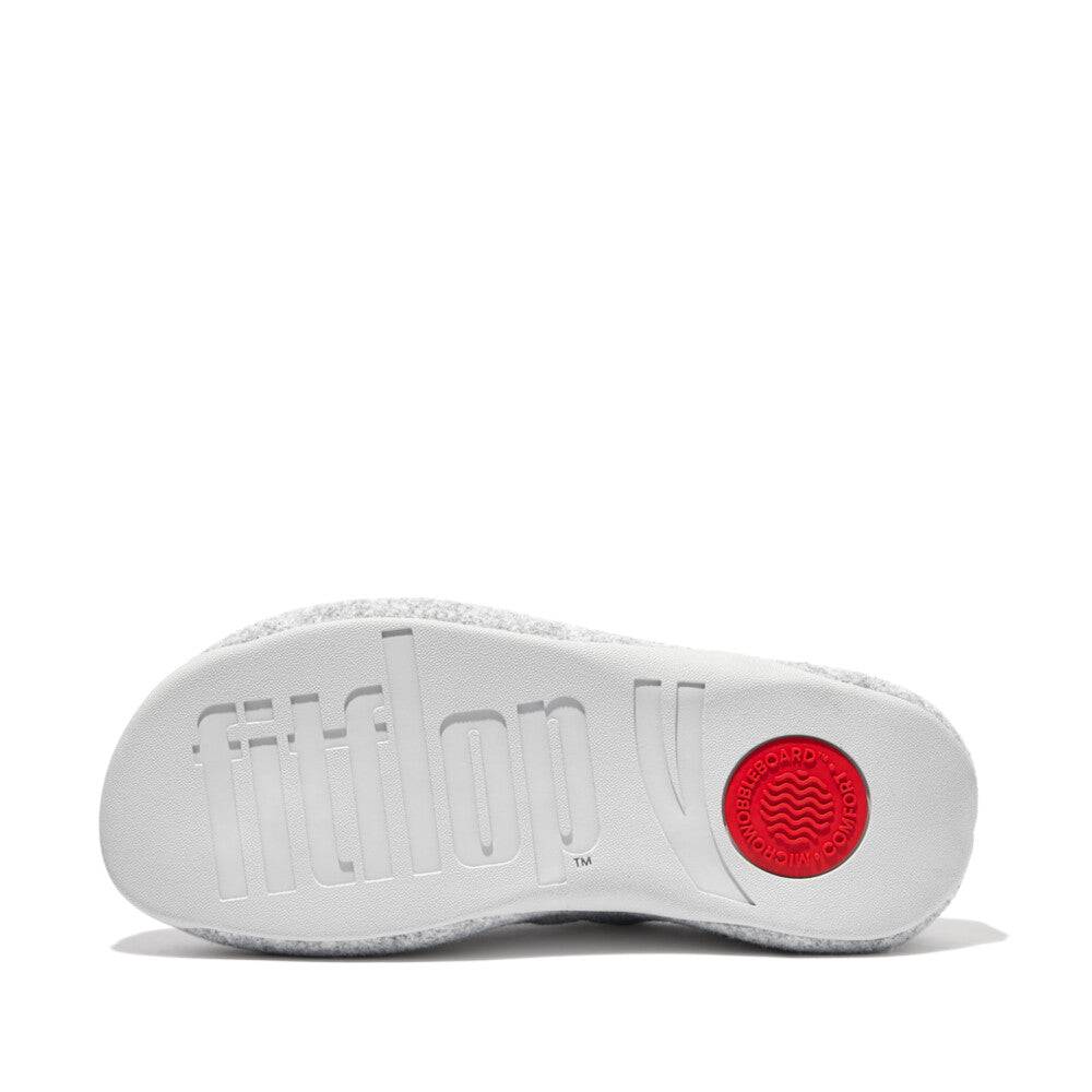 FitFlop EH5-A06 Shuv Felt Clogs Ladies Tiptoe Grey Slippers-elevate your sole