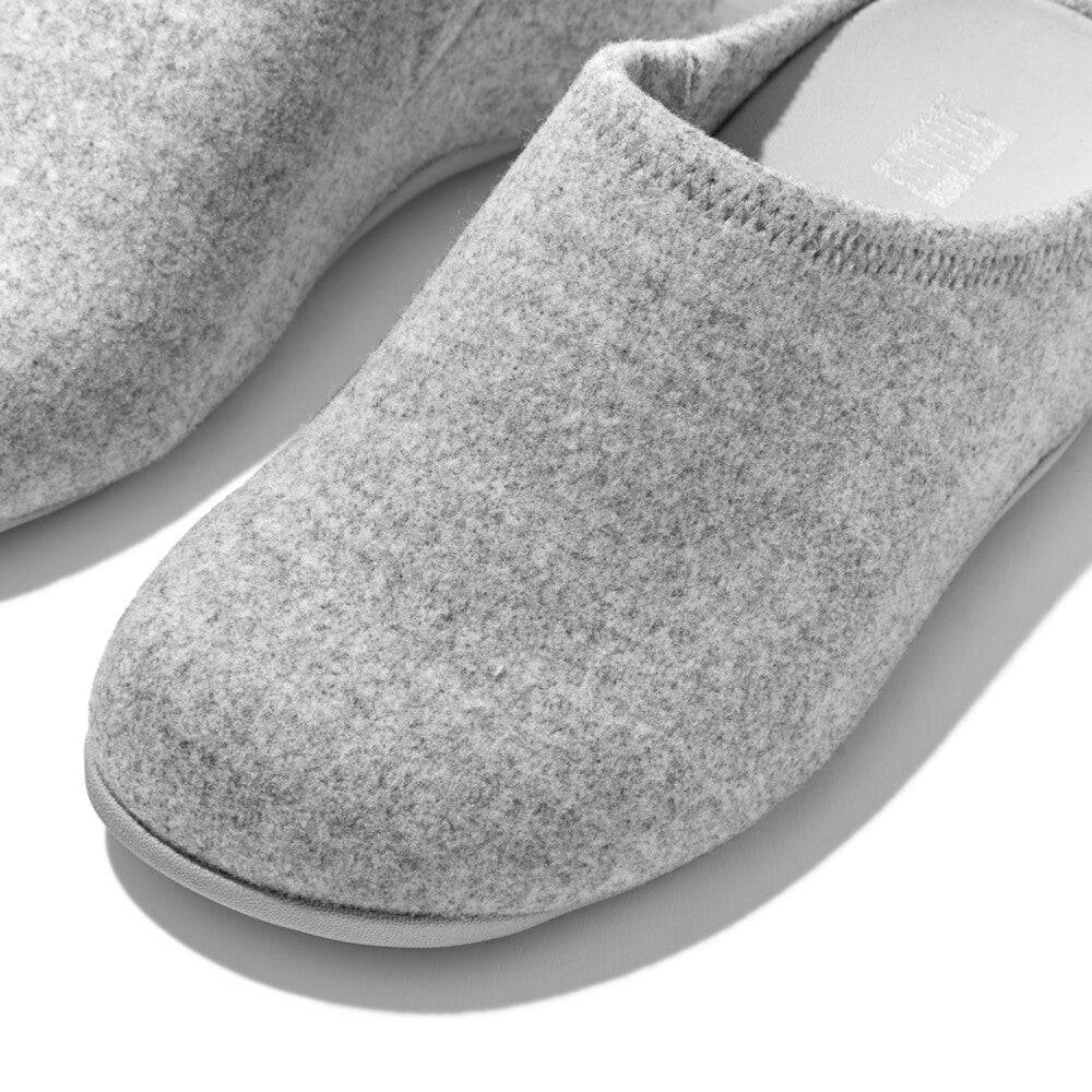 FitFlop EH5-A06 Shuv Felt Clogs Ladies Tiptoe Grey Slippers-elevate your sole