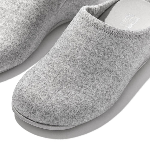 FitFlop EH5-A06 Shuv Felt Clogs Ladies Tiptoe Grey Slippers-elevate your sole