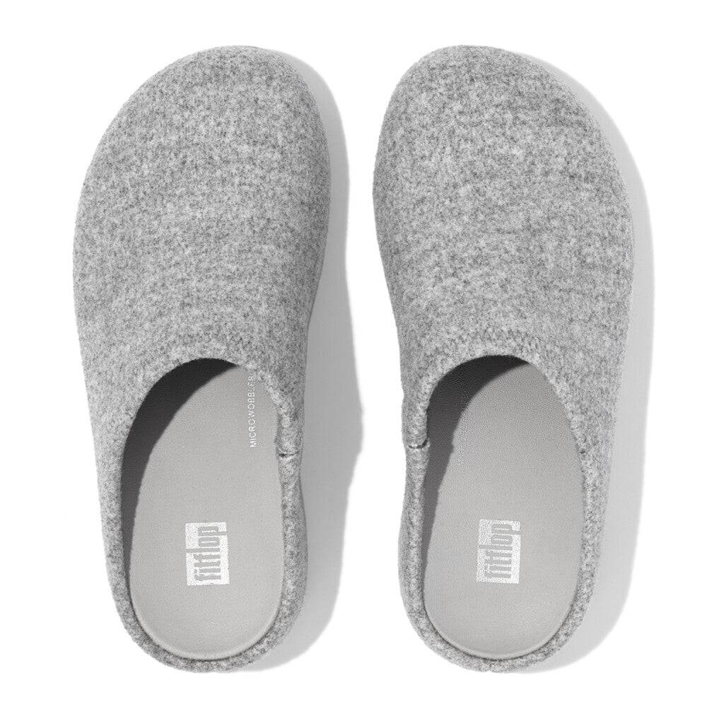FitFlop EH5-A06 Shuv Felt Clogs Ladies Tiptoe Grey Slippers-elevate your sole