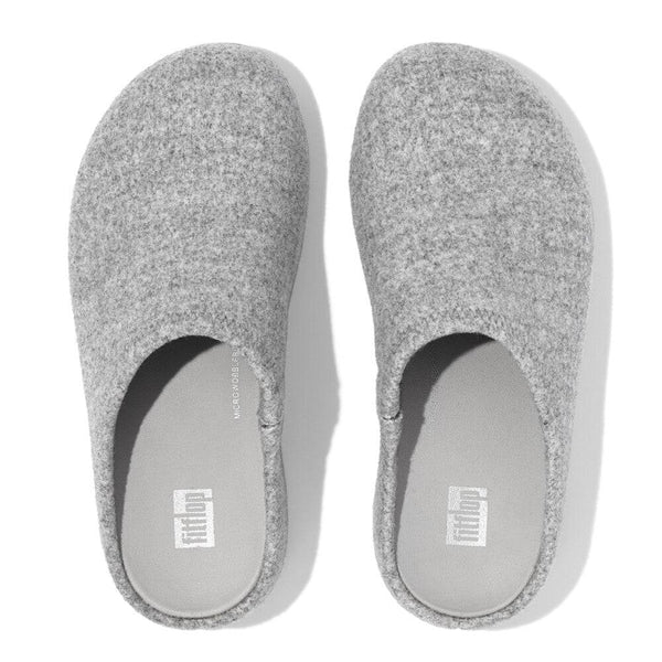FitFlop EH5-A06 Shuv Felt Clogs Ladies Tiptoe Grey Slippers-elevate your sole