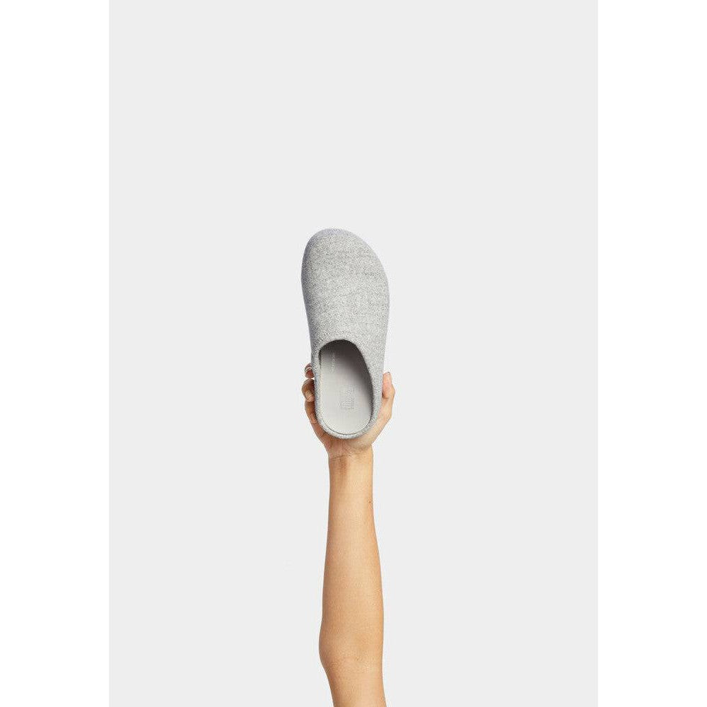 FitFlop EH5-A06 Shuv Felt Clogs Ladies Tiptoe Grey Slippers-elevate your sole
