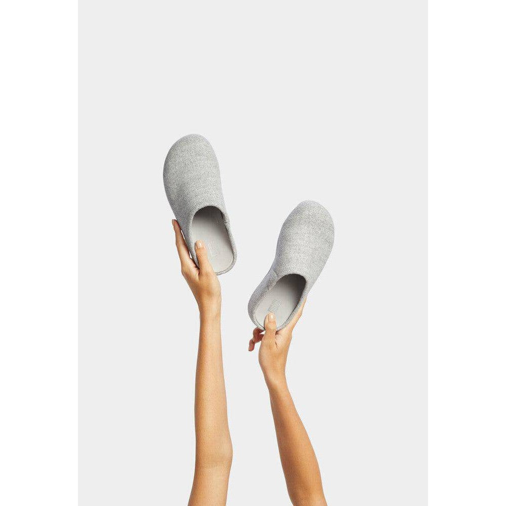 FitFlop EH5-A06 Shuv Felt Clogs Ladies Tiptoe Grey Slippers-elevate your sole