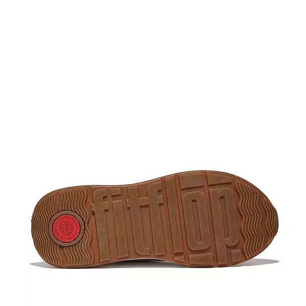 FitFlop FR1-194 F-Mode Ladies Urban White Leather & Textile Lace Up Trainers-elevate your sole