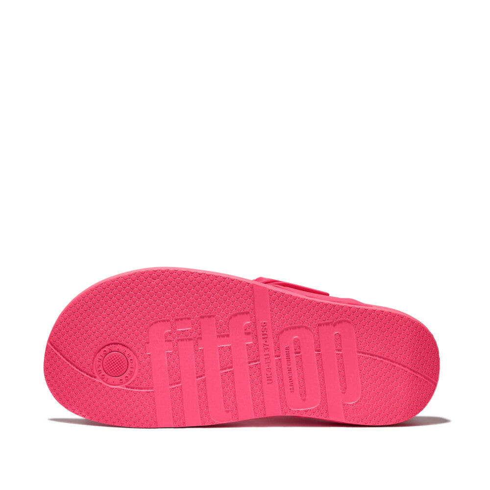 FitFlop GB3-A38 Iqushion Adjustable Buckle Ladies Pop Pink PU Arch Support Toe-Post Beach & Pool Shoes-elevate your sole