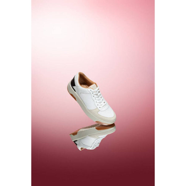 FitFlop HE6-328 Rally Evo Ladies Urban White & Black Suede Lace Up Trainers-elevate your sole