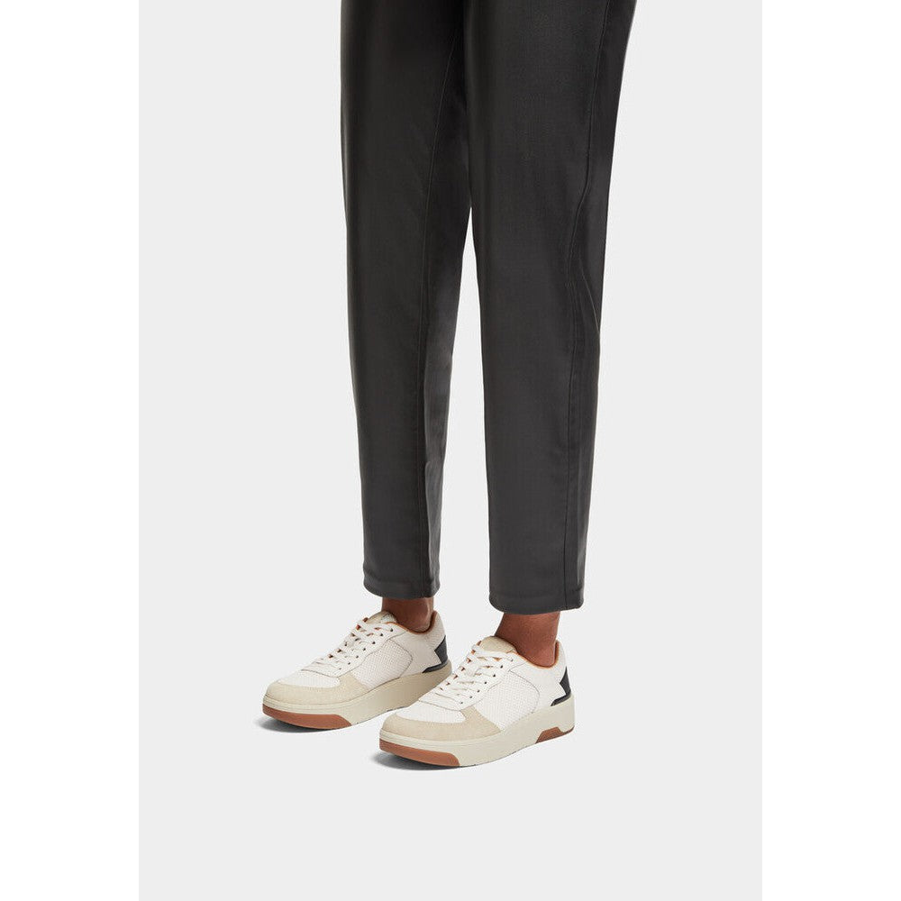 FitFlop HE6-328 Rally Evo Ladies Urban White & Black Suede Lace Up Trainers-elevate your sole