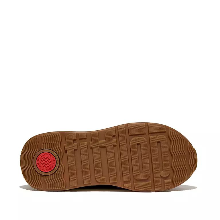 FitFlop HO7-399 F-Mode Flatform Ladies Midnight Navy Suede Lace Up Trainers-elevate your sole