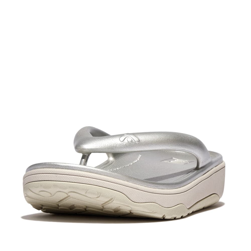 FitFlop HT5-011 Relieff Metallic Recovery Ladies Silver Toe Post Sandals-elevate your sole
