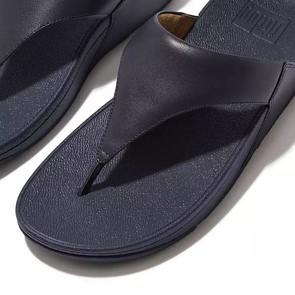 FitFlop I88-A15 Lulu Leather Ladies Deepest Blue Leather Toe Post Sandals-elevate your sole