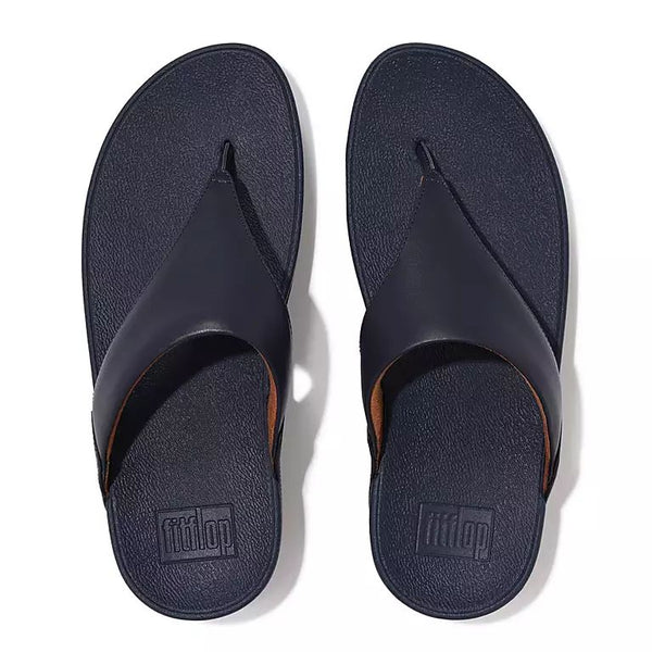 FitFlop I88-A15 Lulu Leather Ladies Deepest Blue Leather Toe Post Sandals-elevate your sole