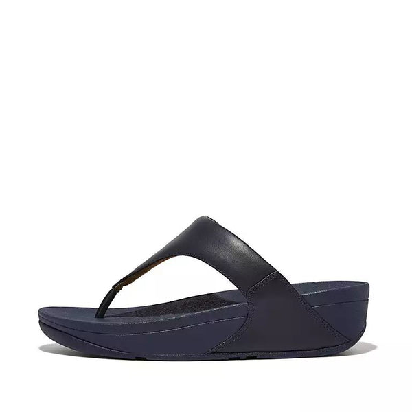 FitFlop I88-A15 Lulu Leather Ladies Deepest Blue Leather Toe Post Sandals-elevate your sole