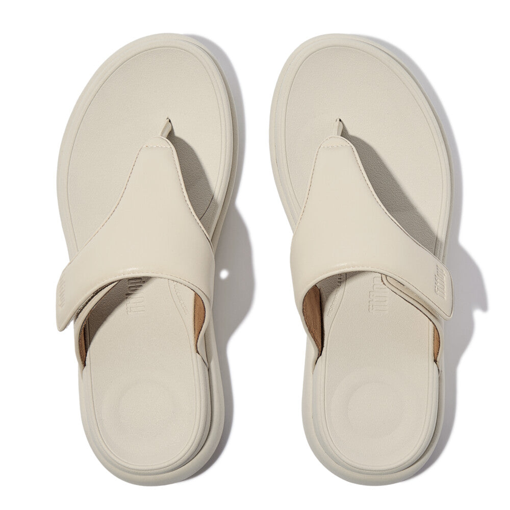 FitFlop IW1-A99 F-Mode go ladies beige touch fastening sandals with cushioned insoles and adjustable strap.