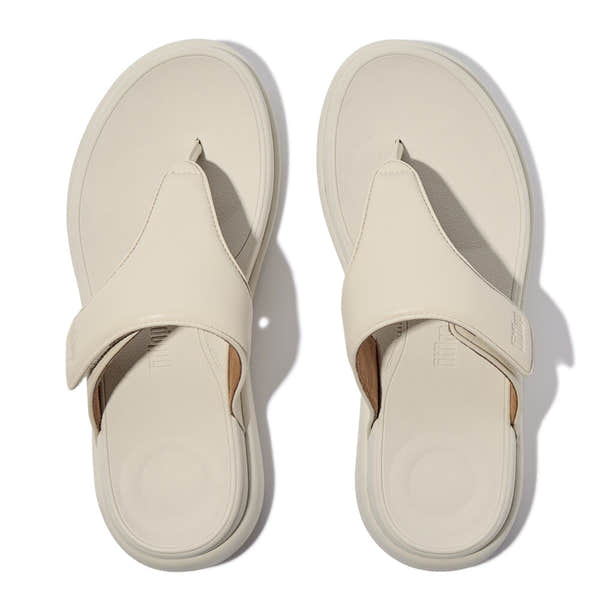 FitFlop IW1-A99 F-Mode go ladies beige touch fastening sandals with cushioned insoles and adjustable strap.