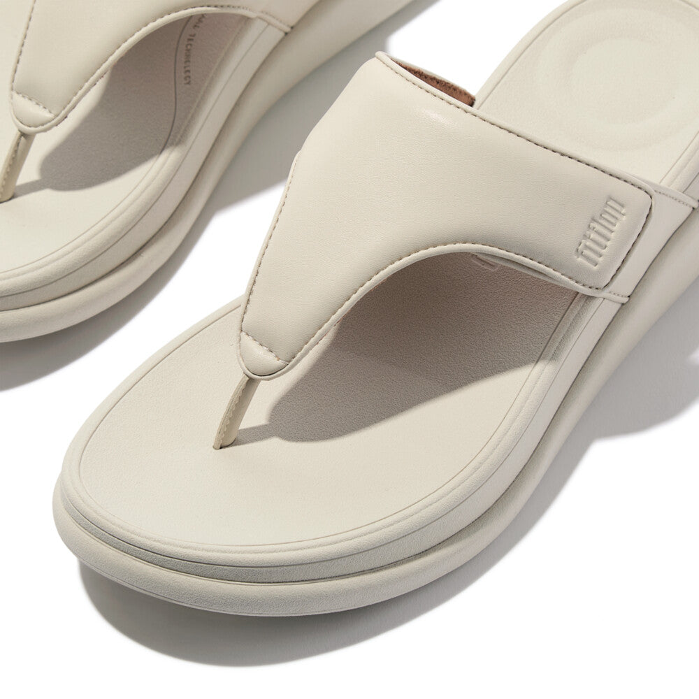 FitFlop IW1-A99 F-Mode Ladies Beige Touch Fastening Sandals, cushioned slip-on casual footwear with adjustable strap.