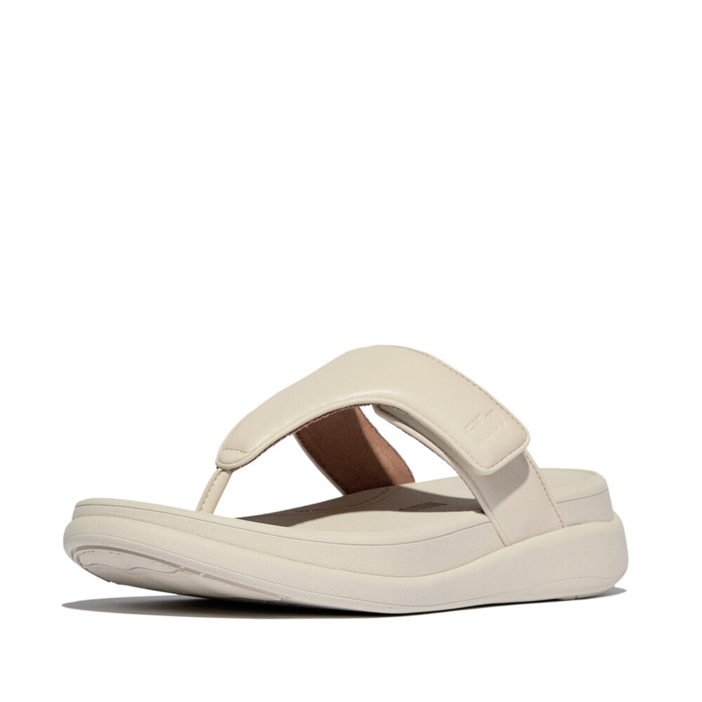 FitFlop IW1-A99 F-Mode women's beige touch fastening sandals with cushioned sole and adjustable strap.