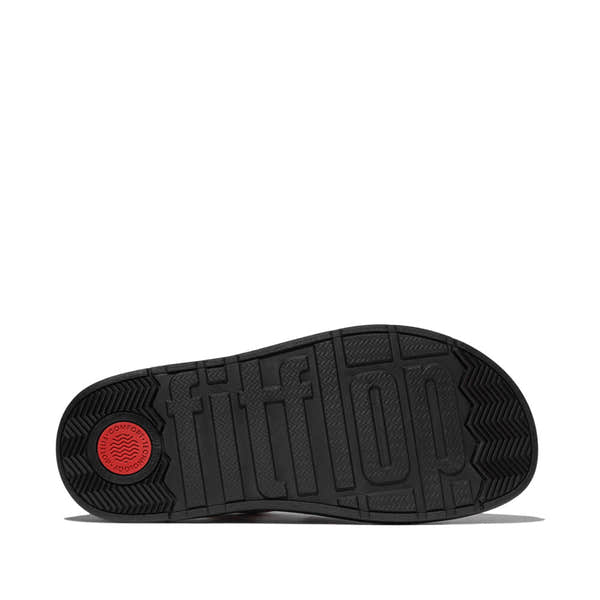FitFlop IZ1-A99 Gen-FF women's wide beige leather buckle sandals with cushioned sole and anti-slip tread.