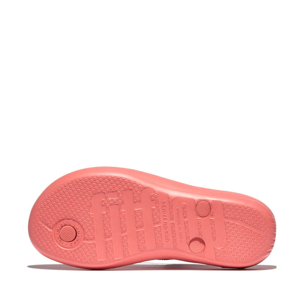 FitFlop R08-B09 Iqushion Sparkle Ladies Rosy Coral Toe Post Sandals-elevate your sole