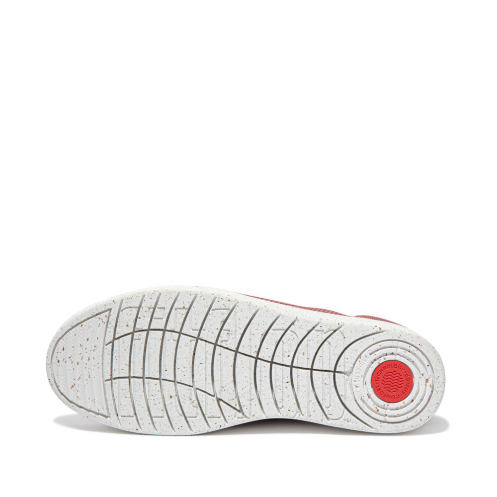 FitFlop Rally e01 FB6-955 Ladies Warm Rose Textile Lace Up Trainers-elevate your sole