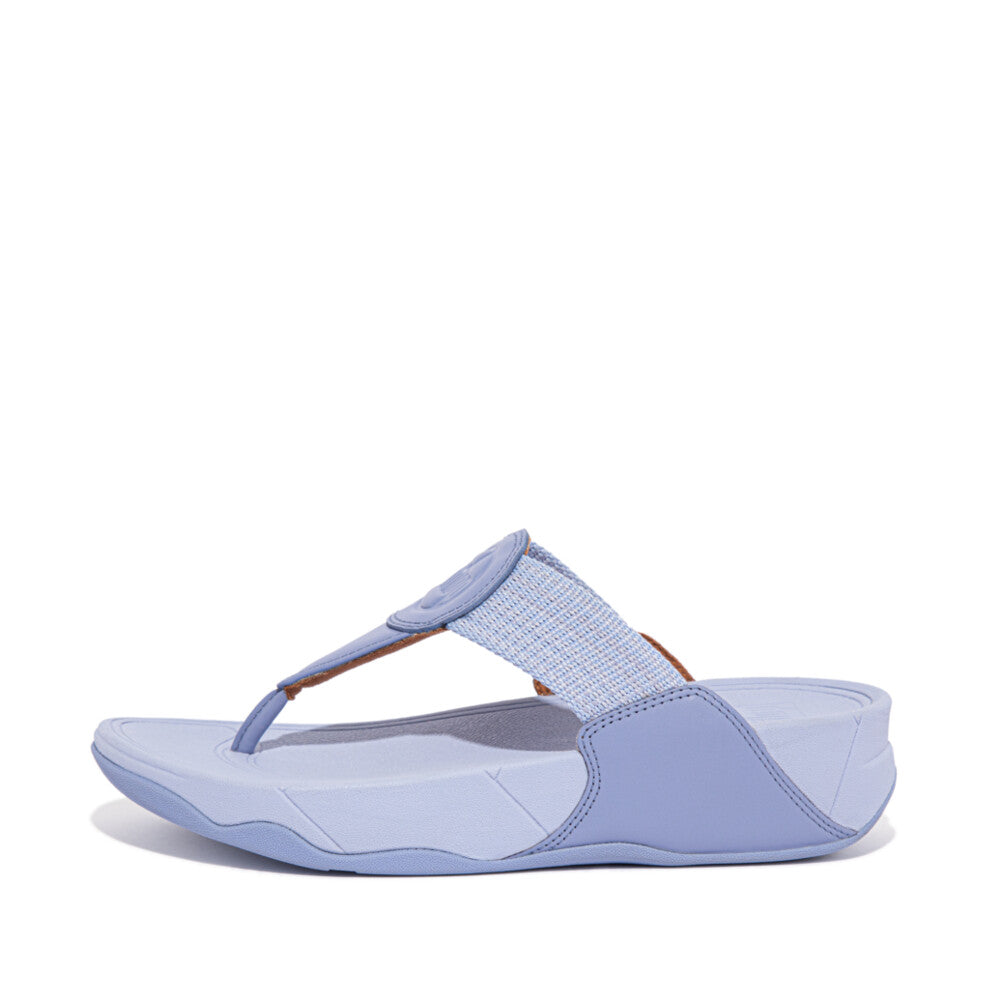 FitFlop Walkstar Finestripe Webbing FA7-940 Ladies Wild Lavender Leather & Textile Slip On Sandals-elevate your sole