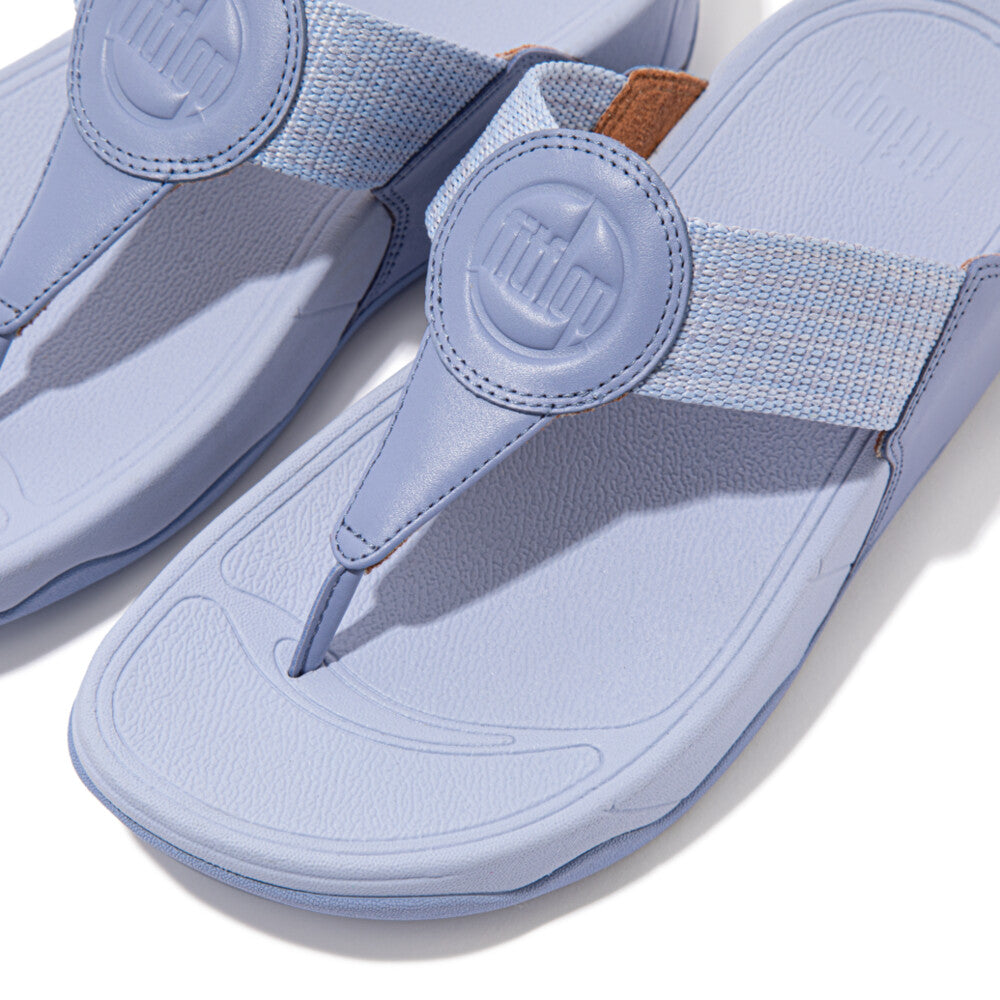 FitFlop Walkstar Finestripe Webbing FA7-940 Ladies Wild Lavender Leather & Textile Slip On Sandals-elevate your sole