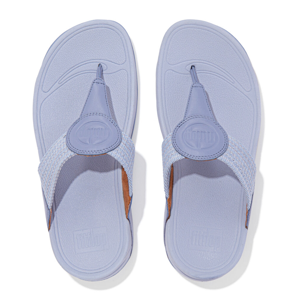 FitFlop Walkstar Finestripe Webbing FA7-940 Ladies Wild Lavender Leather & Textile Slip On Sandals-elevate your sole