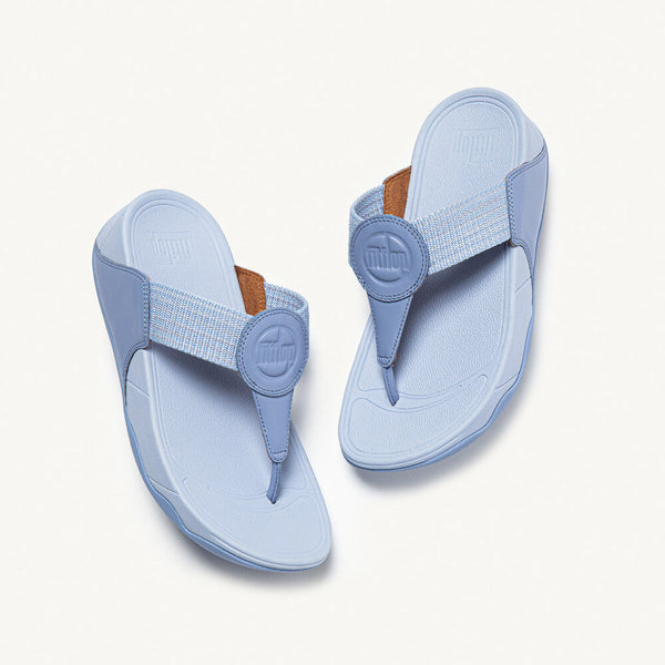 FitFlop Walkstar Finestripe Webbing FA7-940 Ladies Wild Lavender Leather & Textile Slip On Sandals-elevate your sole