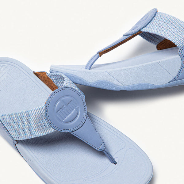 FitFlop Walkstar Finestripe Webbing FA7-940 Ladies Wild Lavender Leather & Textile Slip On Sandals-elevate your sole