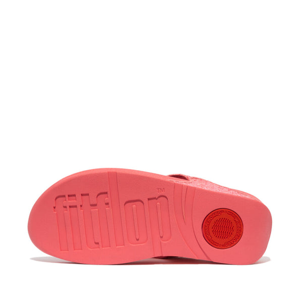FitFlop X03-B09 Lulu Glitter Ladies Rosy Coral Toe Post Sandals-elevate your sole