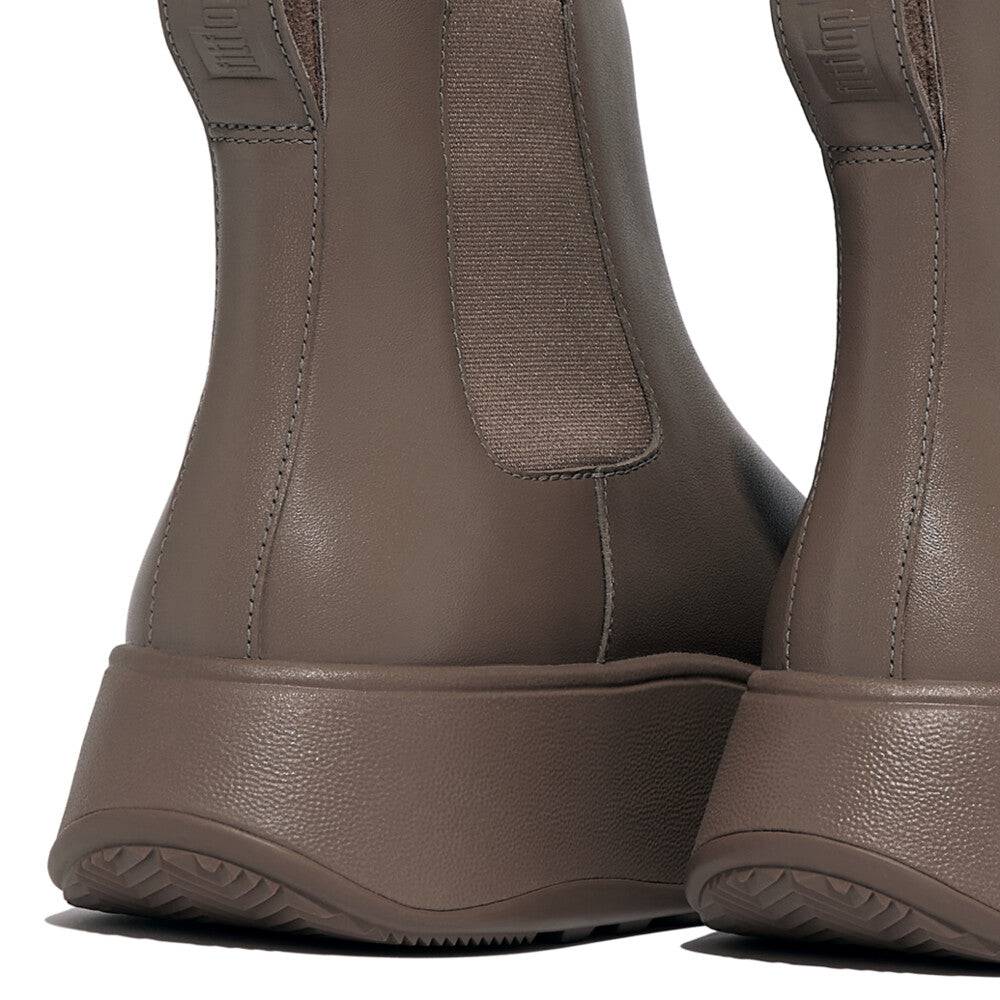 Fitflop FH4-A76 F-Mode Ladies Minkey Grey Leather Elasticated Ankle Boots-elevate your sole