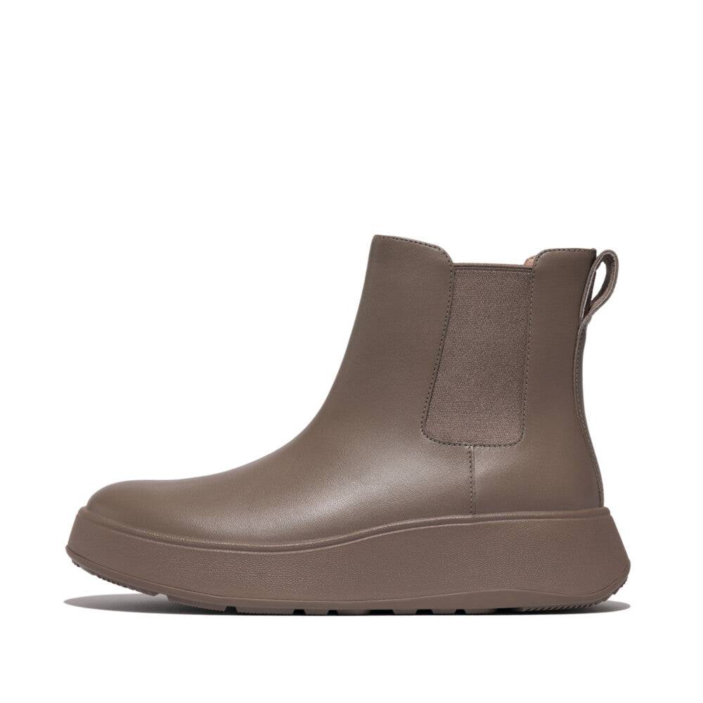Fitflop FH4-A76 F-Mode Ladies Minkey Grey Leather Elasticated Ankle Boots-elevate your sole