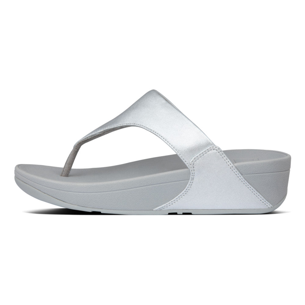 Fitflop I88-011 Lulu Ladies Silver Leather Toe Post Sandals - elevate your sole