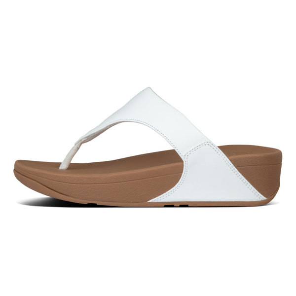 Fitflop I88-024 Lulu Ladies White Leather Toe Post Sandals - elevate your sole