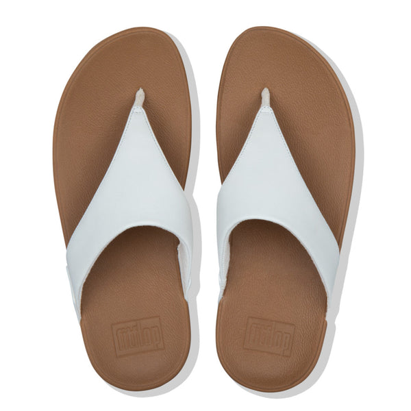 Fitflop I88-024 Lulu Ladies White Leather Toe Post Sandals - elevate your sole