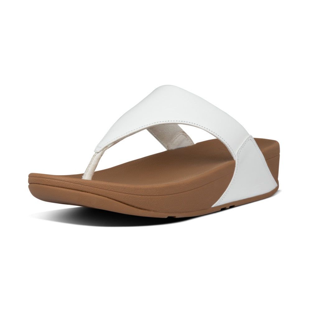 Fitflop I88-024 Lulu Ladies White Leather Toe Post Sandals - elevate your sole
