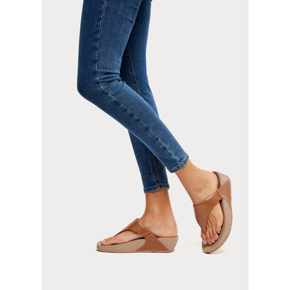 Fitflop I88-592 Lulu Leather Ladies Light Tan Toe-Post Sandals - elevate your sole