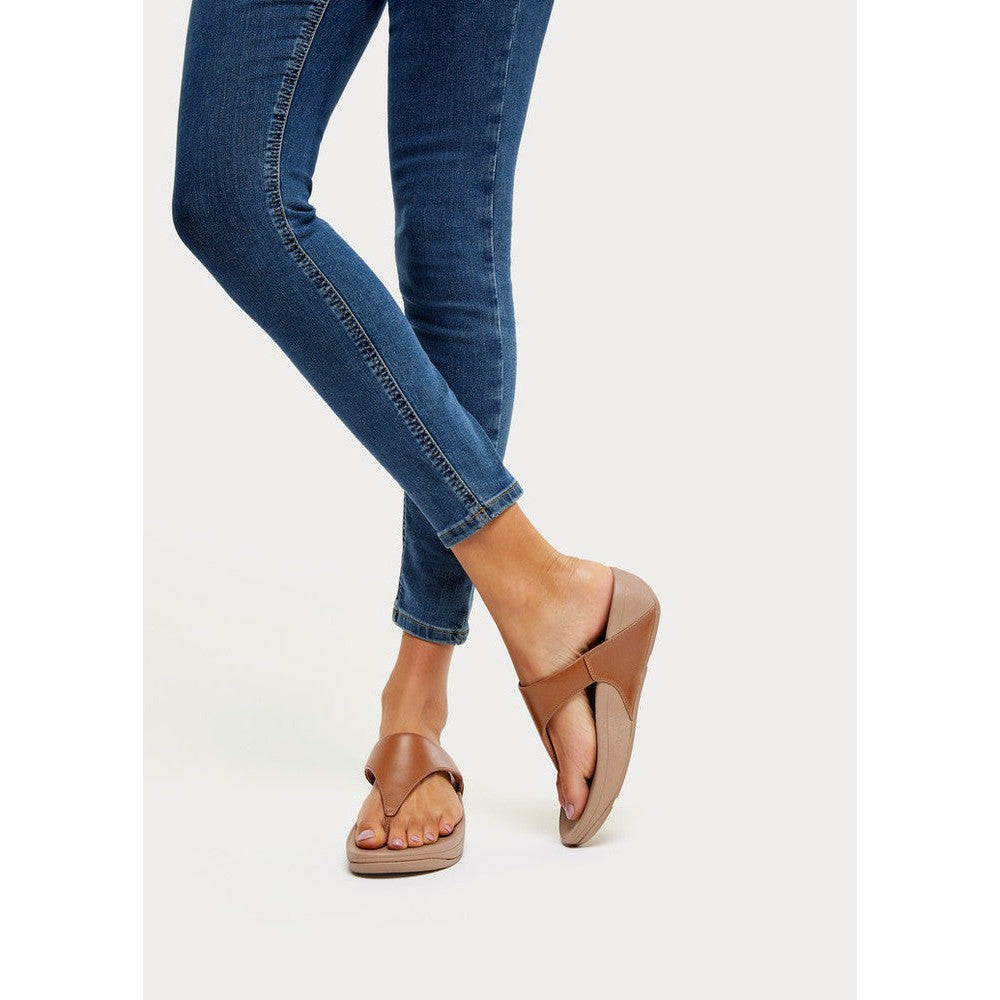 Fitflop I88-592 Lulu Leather Ladies Light Tan Toe-Post Sandals - elevate your sole