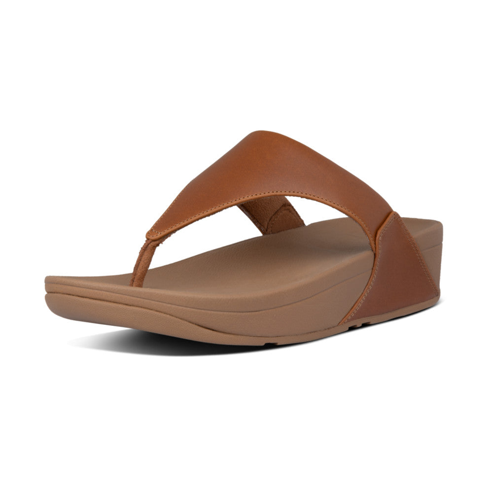 Fitflop I88-592 Lulu Leather Ladies Light Tan Toe-Post Sandals - elevate your sole