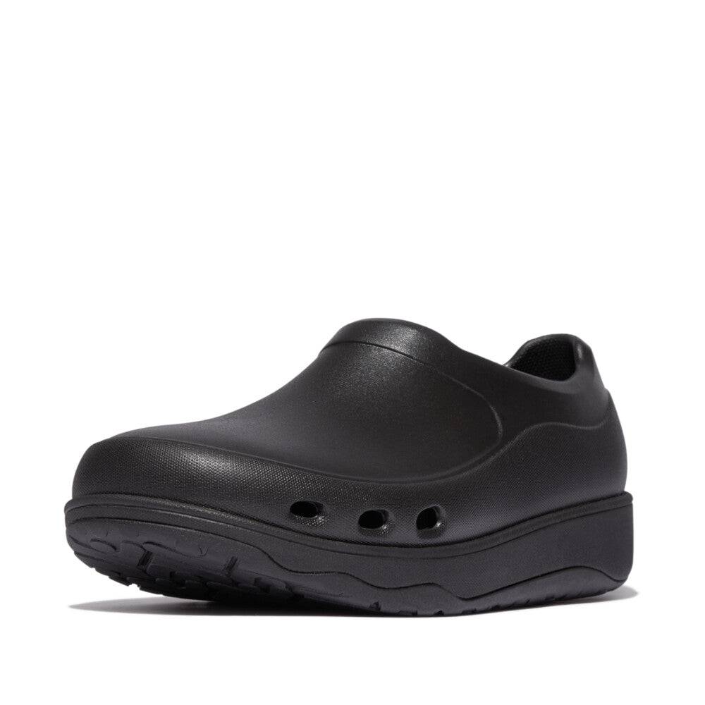 Fitflop Id4-090 Work Clogs Ladies Wide Black Slip Ons-elevate your sole