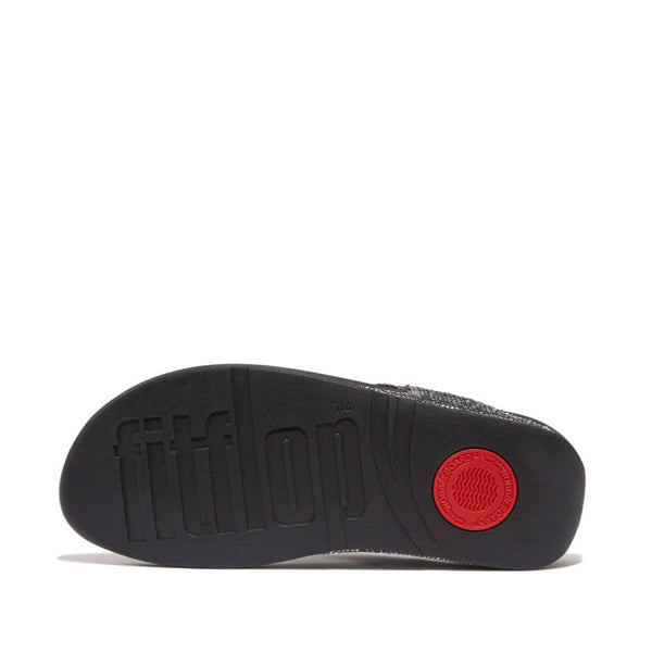 Fitflop If9-011 Lulu Glitterball Toe-Post Ladies Silver Textile Slip On Sandals-elevate your sole