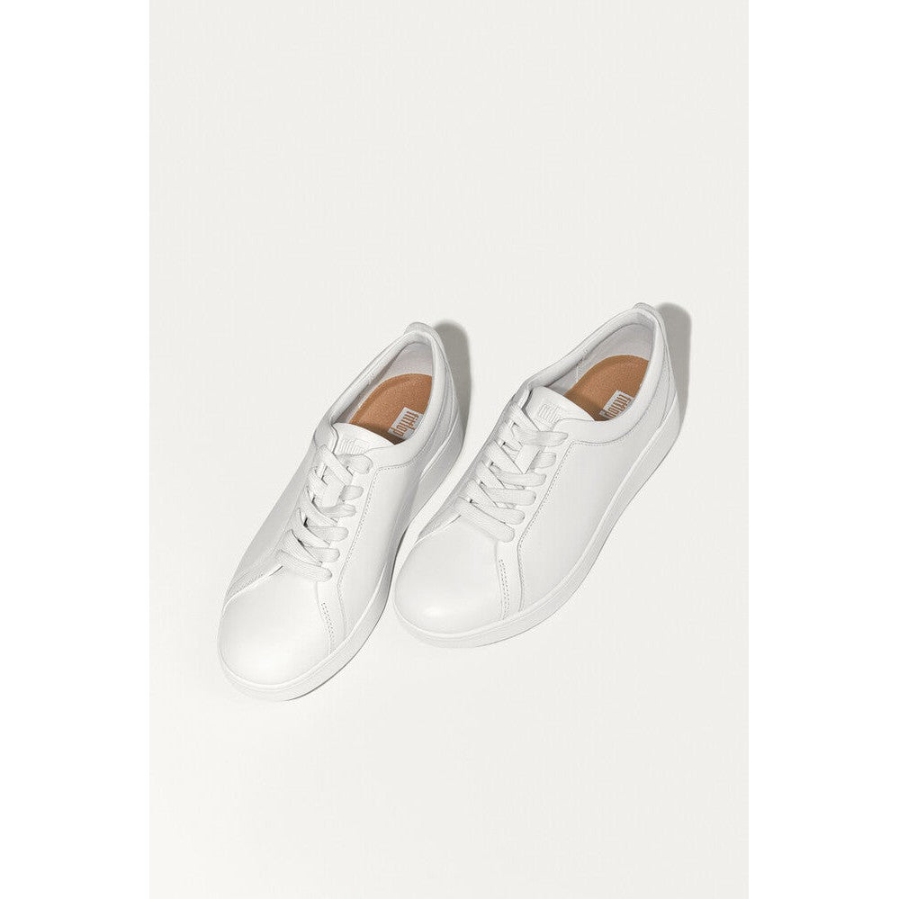 Fitflop X22-194 Rally Ladies Urban White Leather Lace Up Trainers - elevate your sole