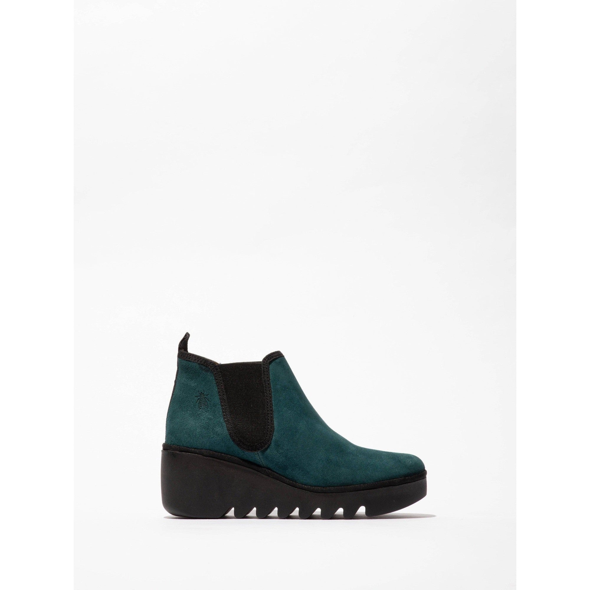 Fly BYNE349 Oil Ladies Petrol Suede Pull On Ankle Boots-elevate your sole