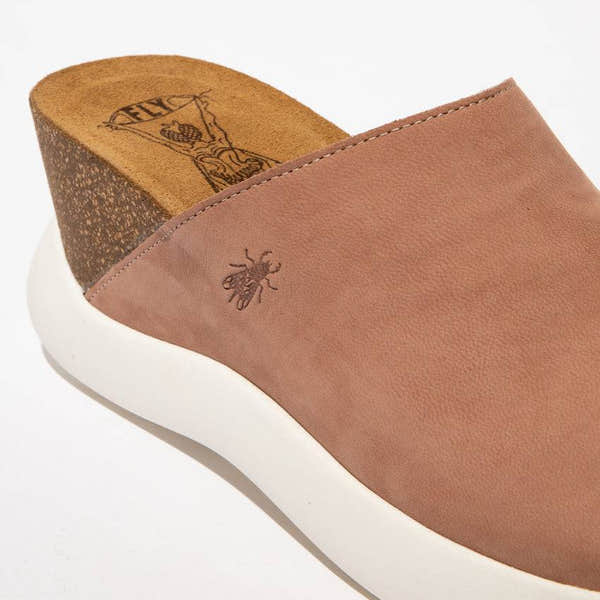 Fly Gino 966 Ladies Pink Leather Slip On Sandals-elevate your sole