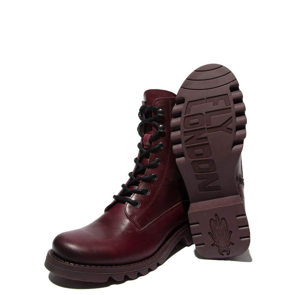 Fly Reid 893 Ladies Purple Leather Lace Up Ankle Boots-elevate your sole