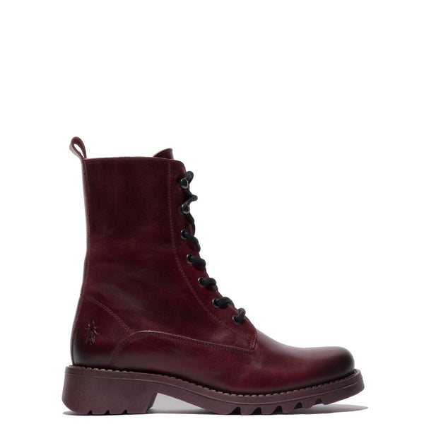 Fly Reid 893 Ladies Purple Leather Lace Up Ankle Boots-elevate your sole