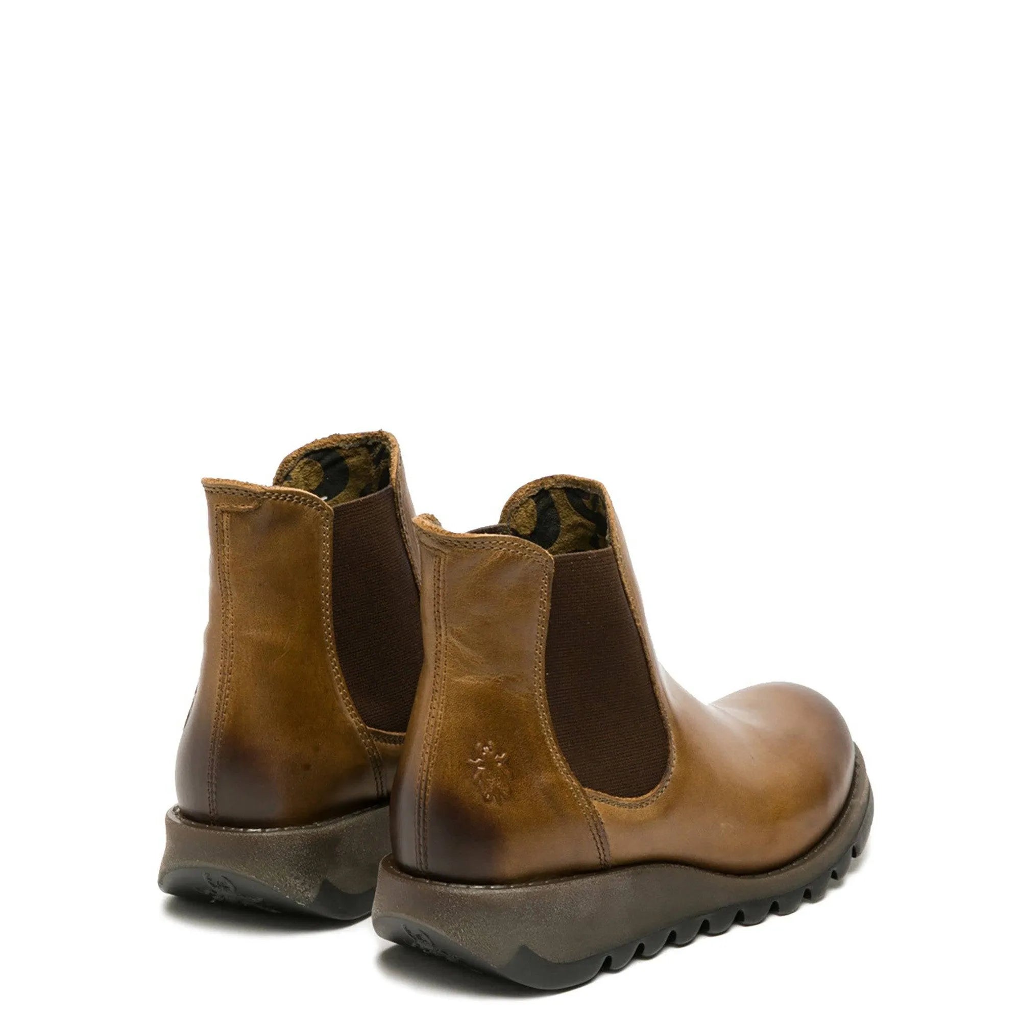 Fly London Salv Camel Leather Pull On Ankle Boots-elevate your sole