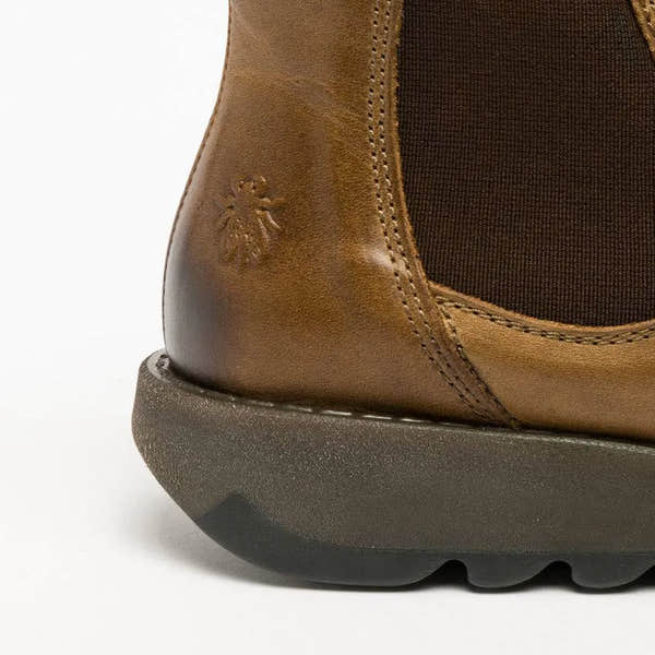 Fly London Salv Camel Leather Pull On Ankle Boots-elevate your sole