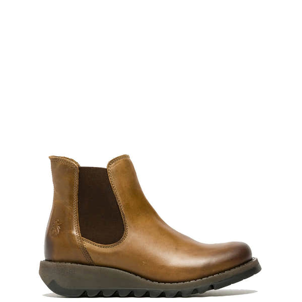 Fly London Salv Camel Leather Pull On Ankle Boots-elevate your sole