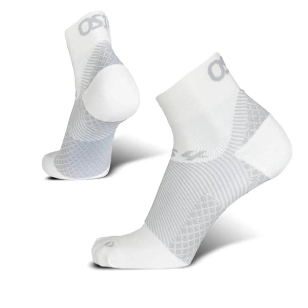 FootBalance OS1st FS4 1/4 crew plantar fasciitis socks with supportive arch, cushioning, and breathable fabric for foot pain relief.