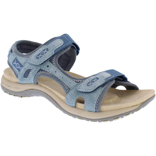 Free Spirit 30526 Frisco Ladies Moroccan Blue Leather Arch Support Touch Fastening Sandals-elevate your sole